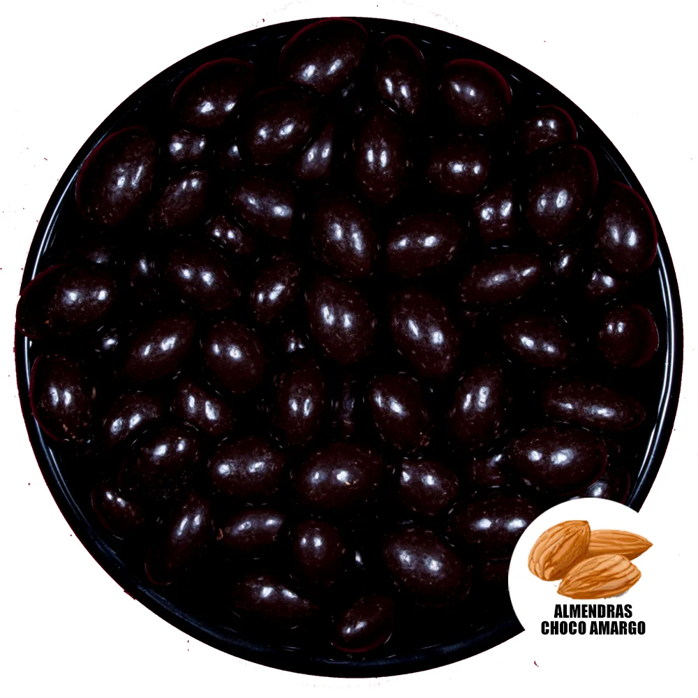 Almendras Banadas en Chocolate Semi Amargo