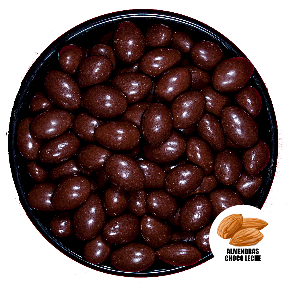 Almendras Banadas en Chocolate Con Leche