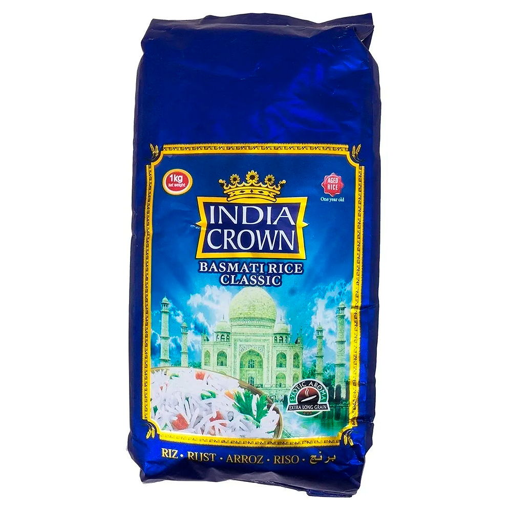 Arroz Basmati Premium 1KG (Envasado en Origen) | INDIA CROWN