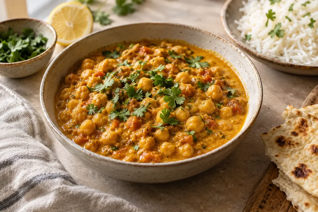 Curry de Garbanzos con Leche de Coco — sugerencia de presentación