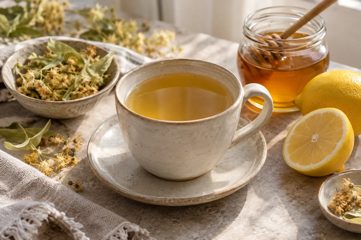 Infusión de Tilo con Miel y Limón: El Abrazo Calentito que Tu Cuerpo Necesita — sugerencia de presentación