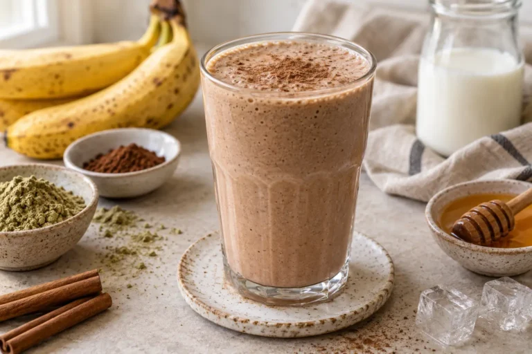 Batido Energético con Café Verde Molido, Banana y Miel