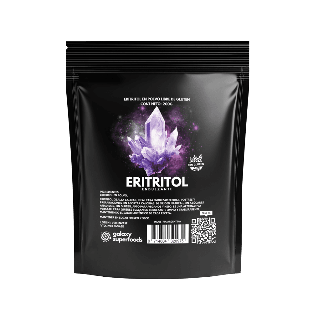 Eritritol Puro x 200g | Edulcorante Natural, Bajo en Calorías y Sin Efectos Glicémicos