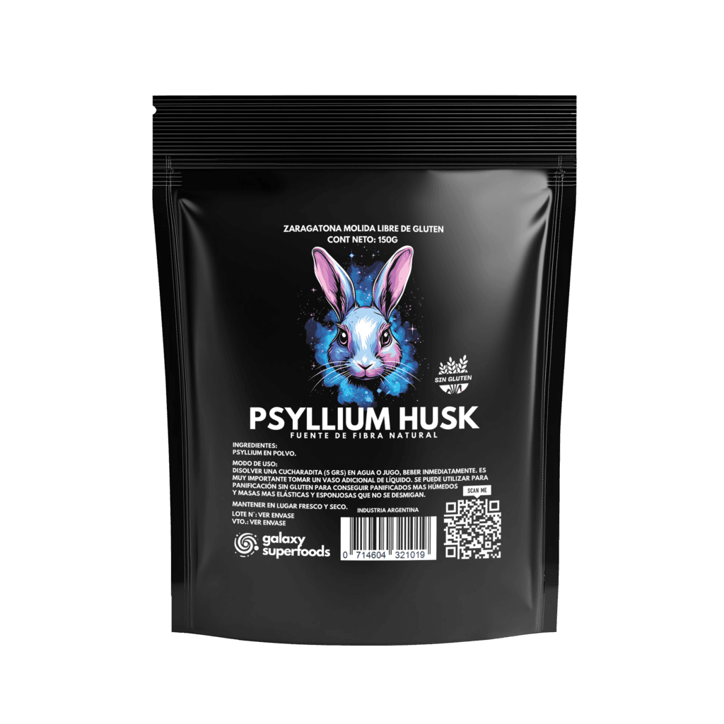 Psyllium Husk en Polvo Puro Zaragatona x 150g | Fibra Natural, Digestión Saludable y Regulación Intestinal