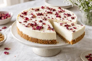 🍰 Cheesecake de rosas sin horno: un postre fácil para compartir