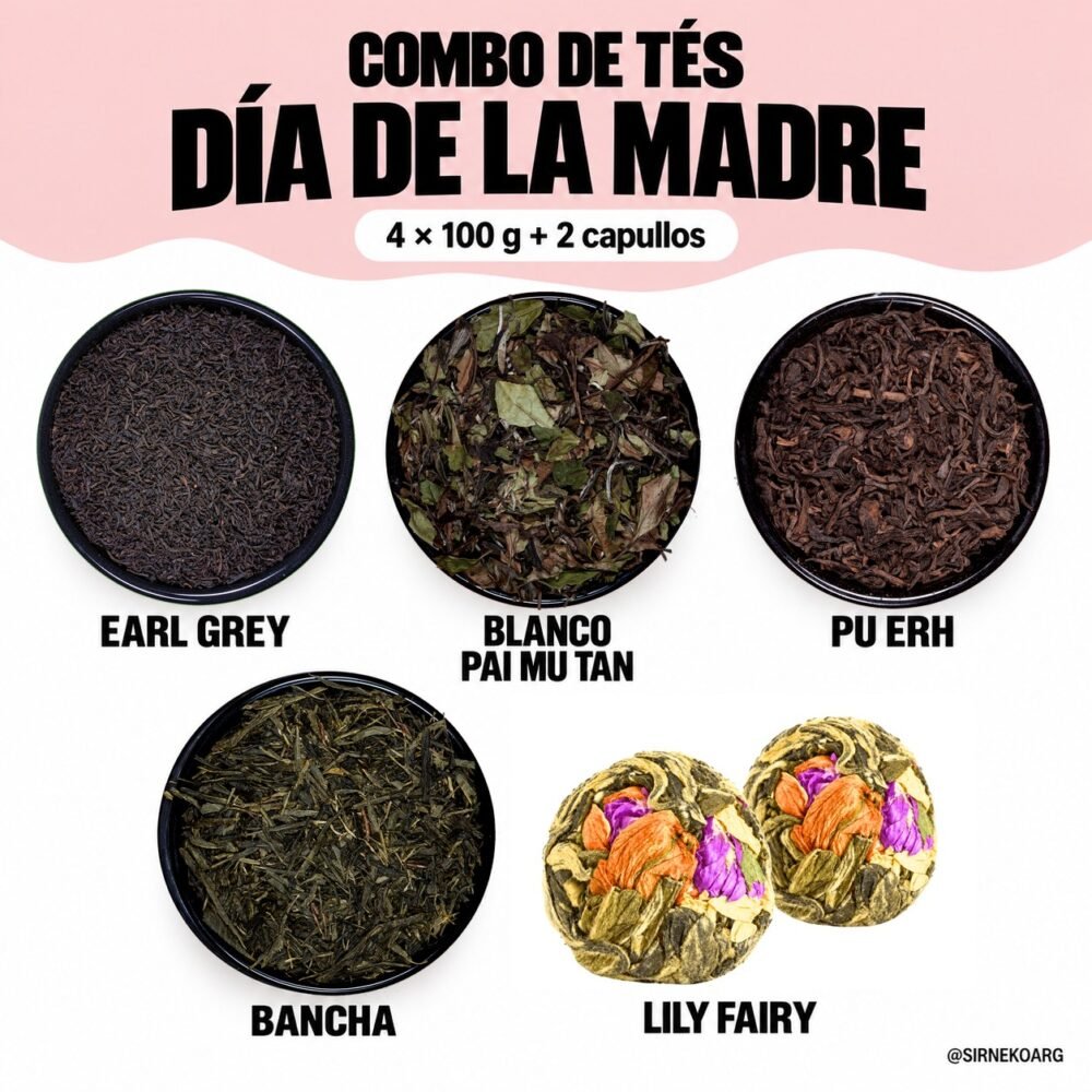 Combo de Tés Día de la Madre — productos y presentaciones incluidos