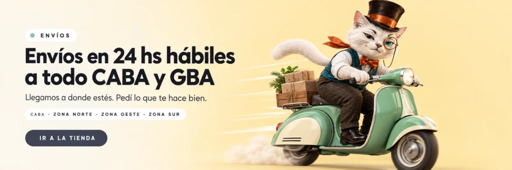 Envíos en 24 hs hábiles a todo CABA y GBA.