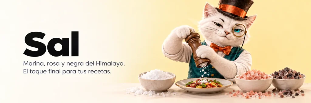 Sal. Marina, rosa y negra del Himalaya. El toque final para tus recetas.